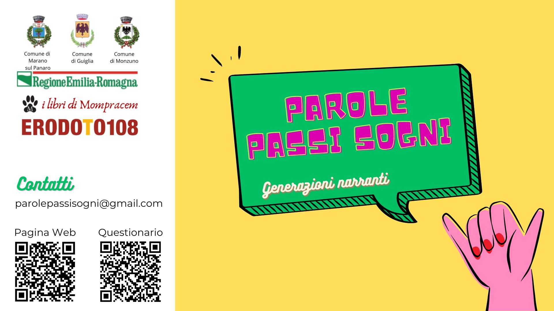 Parole Passi Sogni 2024 – card questionario
