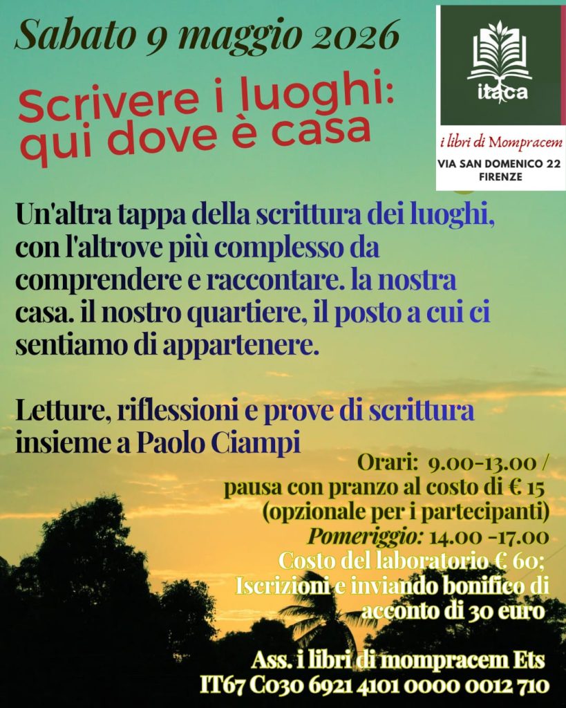 Laboratorio di Scrittura Paolo Ciampi Maggio 2026