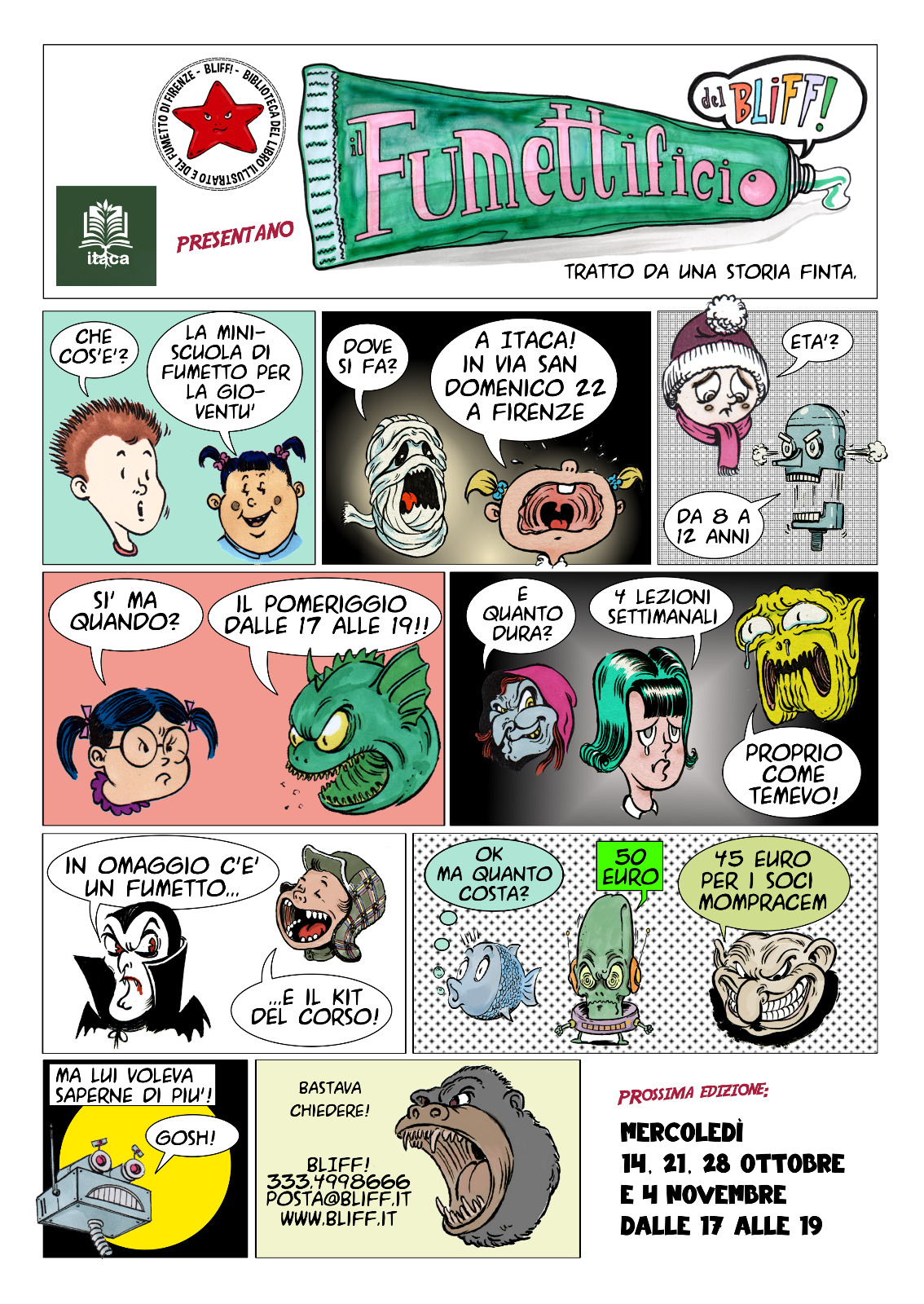 Info corso di fumetto a Itaca con Davide Morena